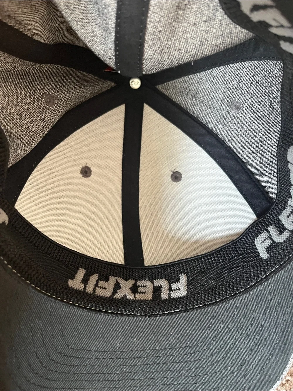 Travis Mathew Gray Striped Cap with Blue Accent & Heather Gray Speckled Cap
